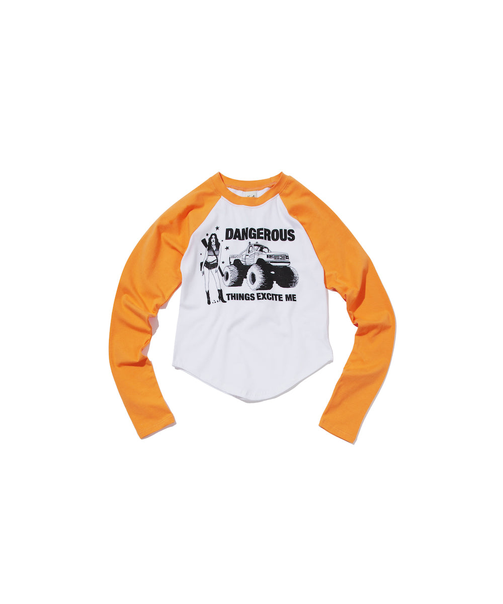 DANGEROUS Raglan long-sleeved T-Shirt WOMENS
