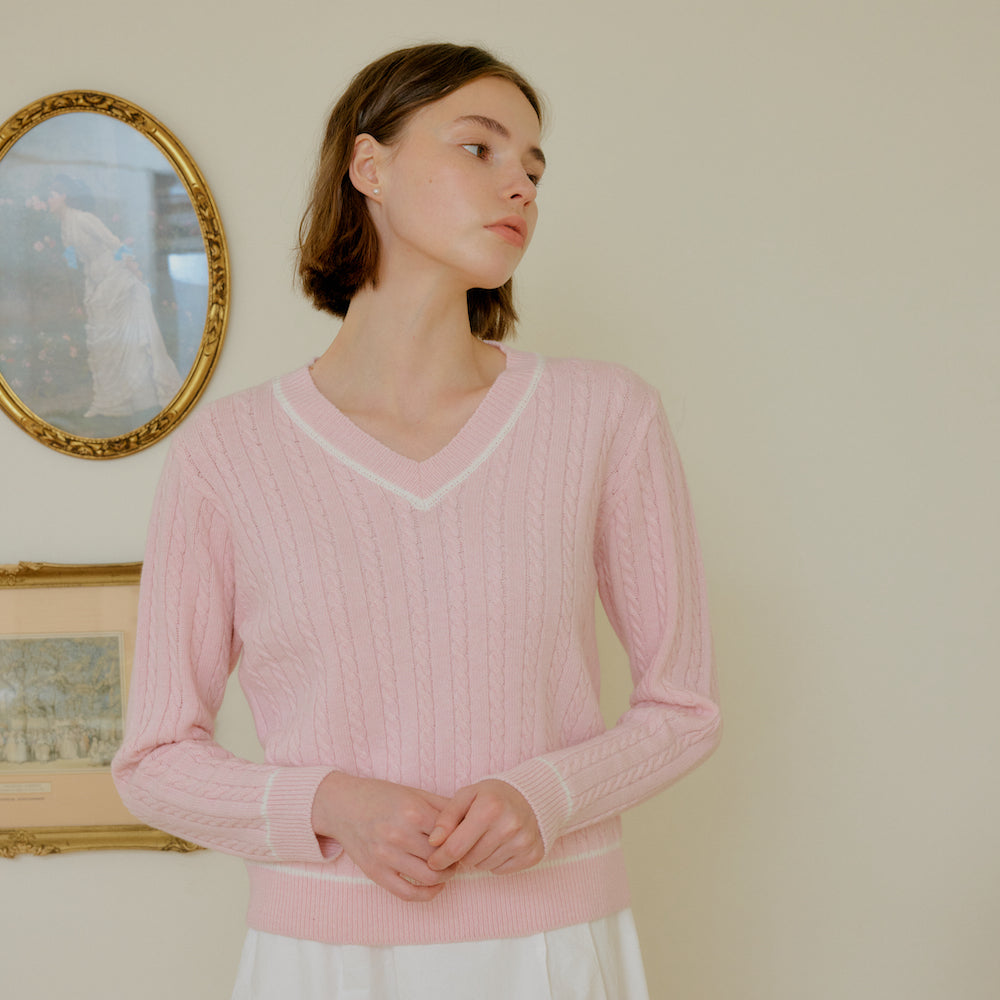 CABLE CASHMERE KNIT