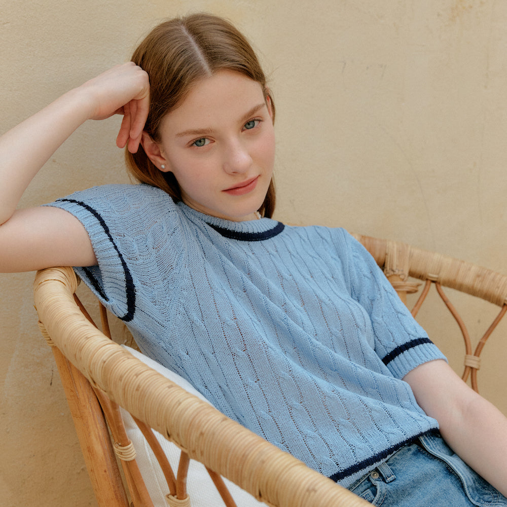 CABLE COLOR KNIT