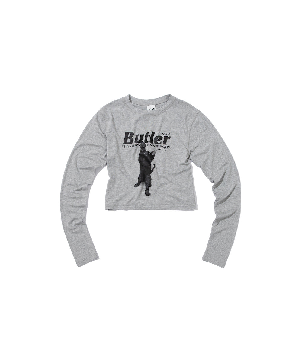 CAT BUTLER Crop long-sleeved T-Shirt