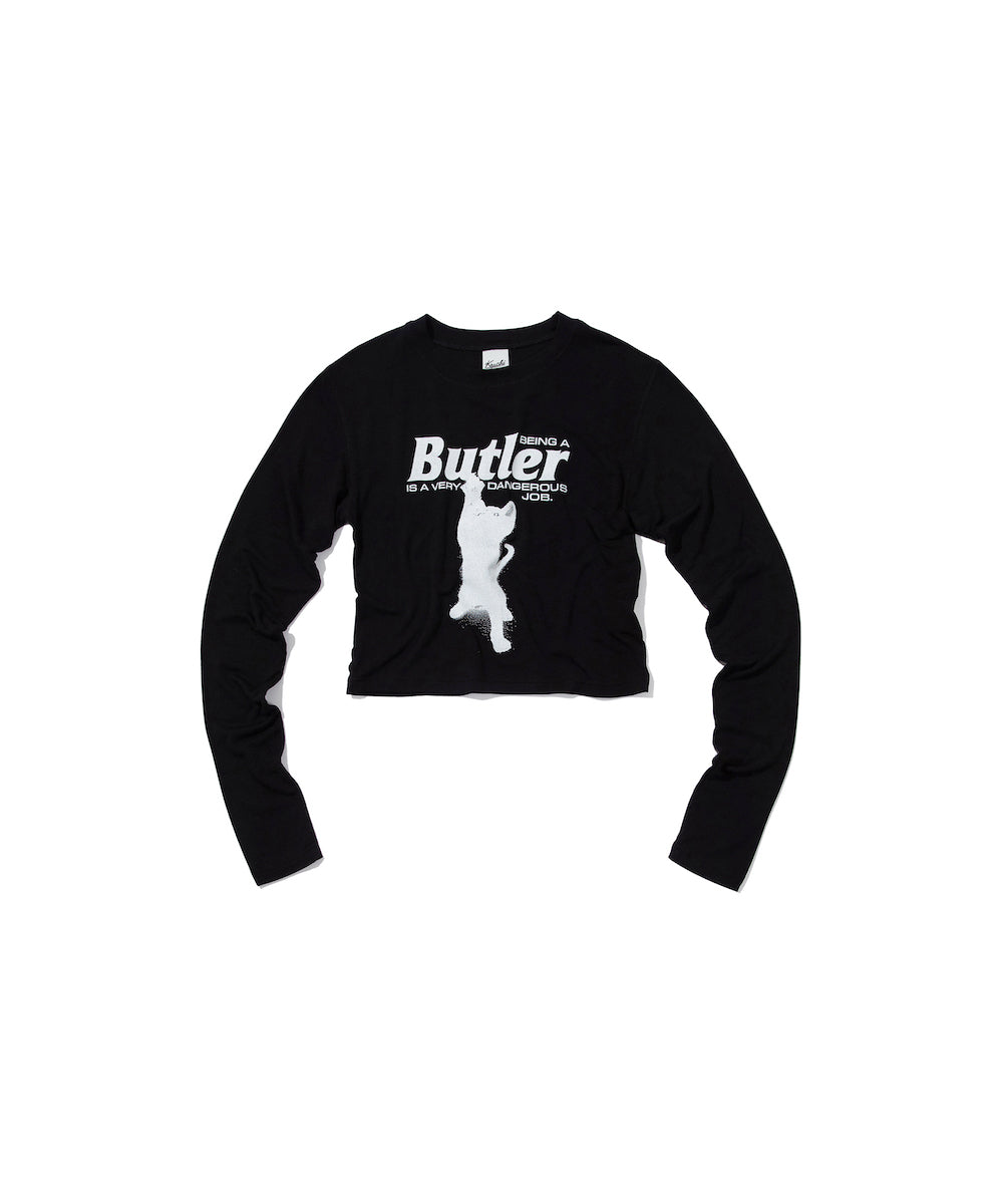 CAT BUTLER Crop long-sleeved T-Shirt