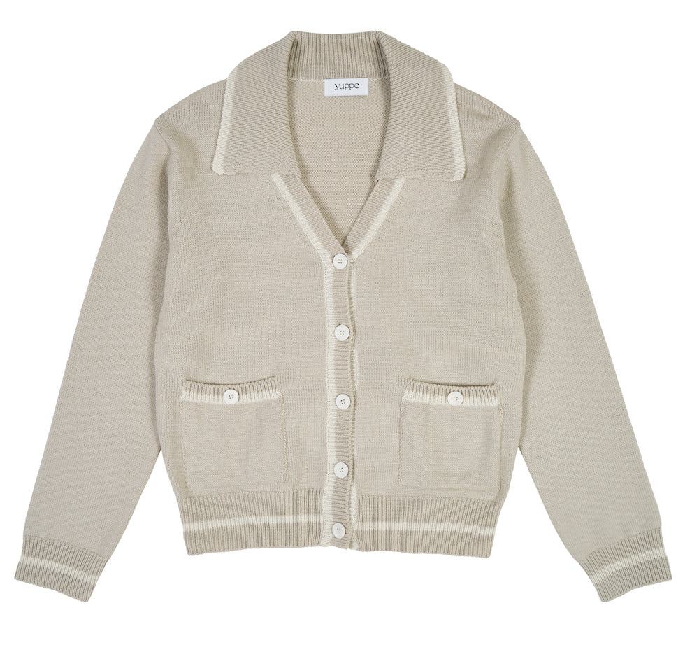COLLAR POINT CARDIGAN