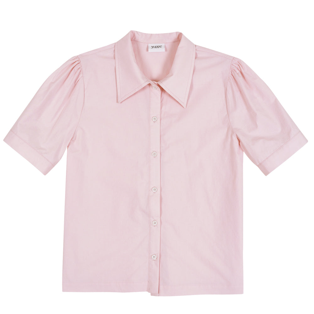 COTTON SHIRRING SHIRT