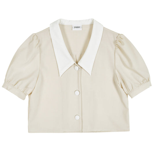 CROP COLOR SHIRT