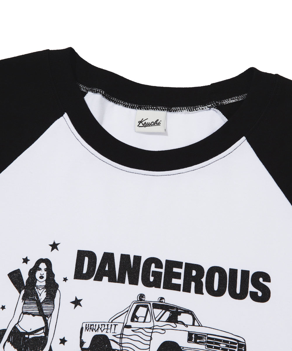 DANGEROUS Raglan long-sleeved T-Shirt MENS
