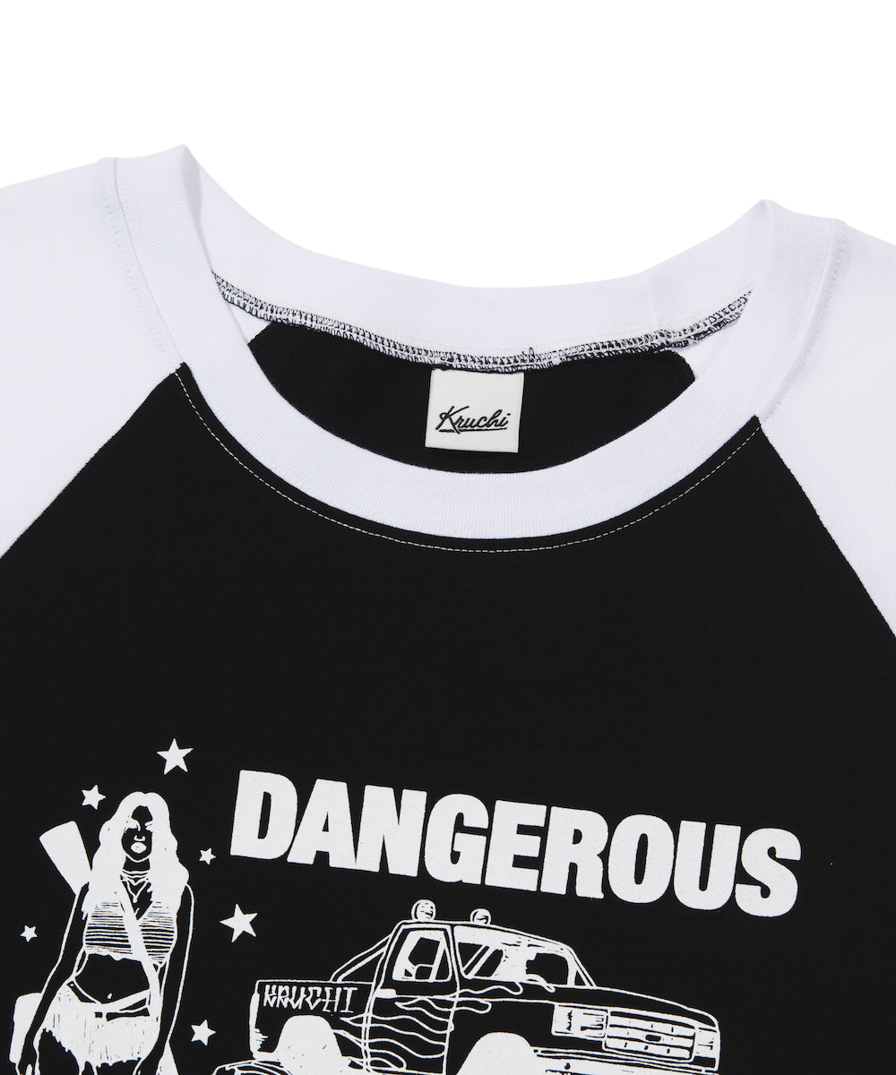 DANGEROUS Raglan long-sleeved T-Shirt MENS