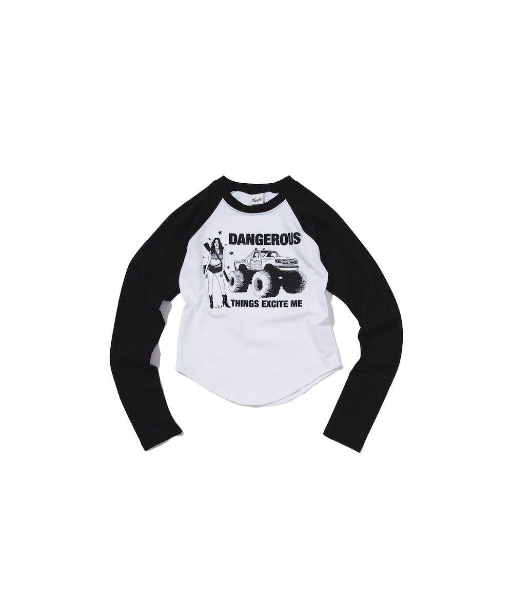 DANGEROUS Raglan long-sleeved T-Shirt WOMENS