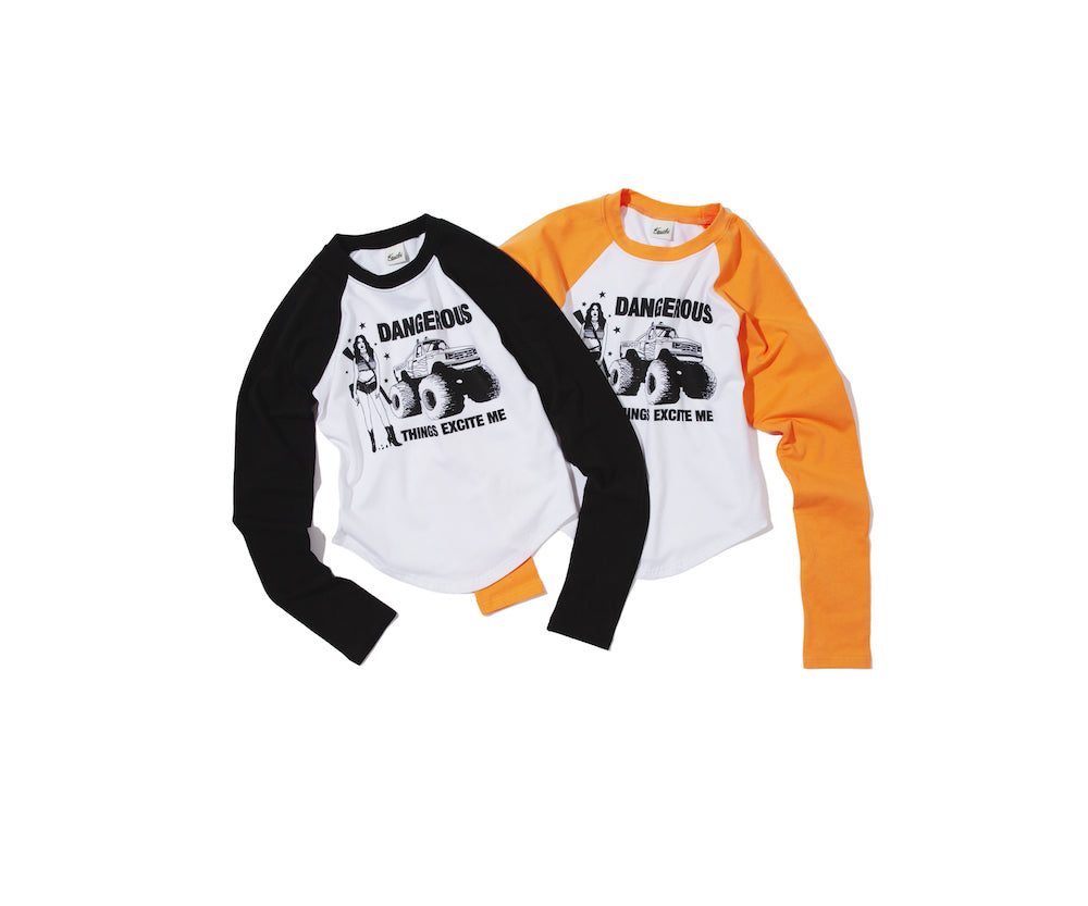 DANGEROUS Raglan long-sleeved T-Shirt WOMENS