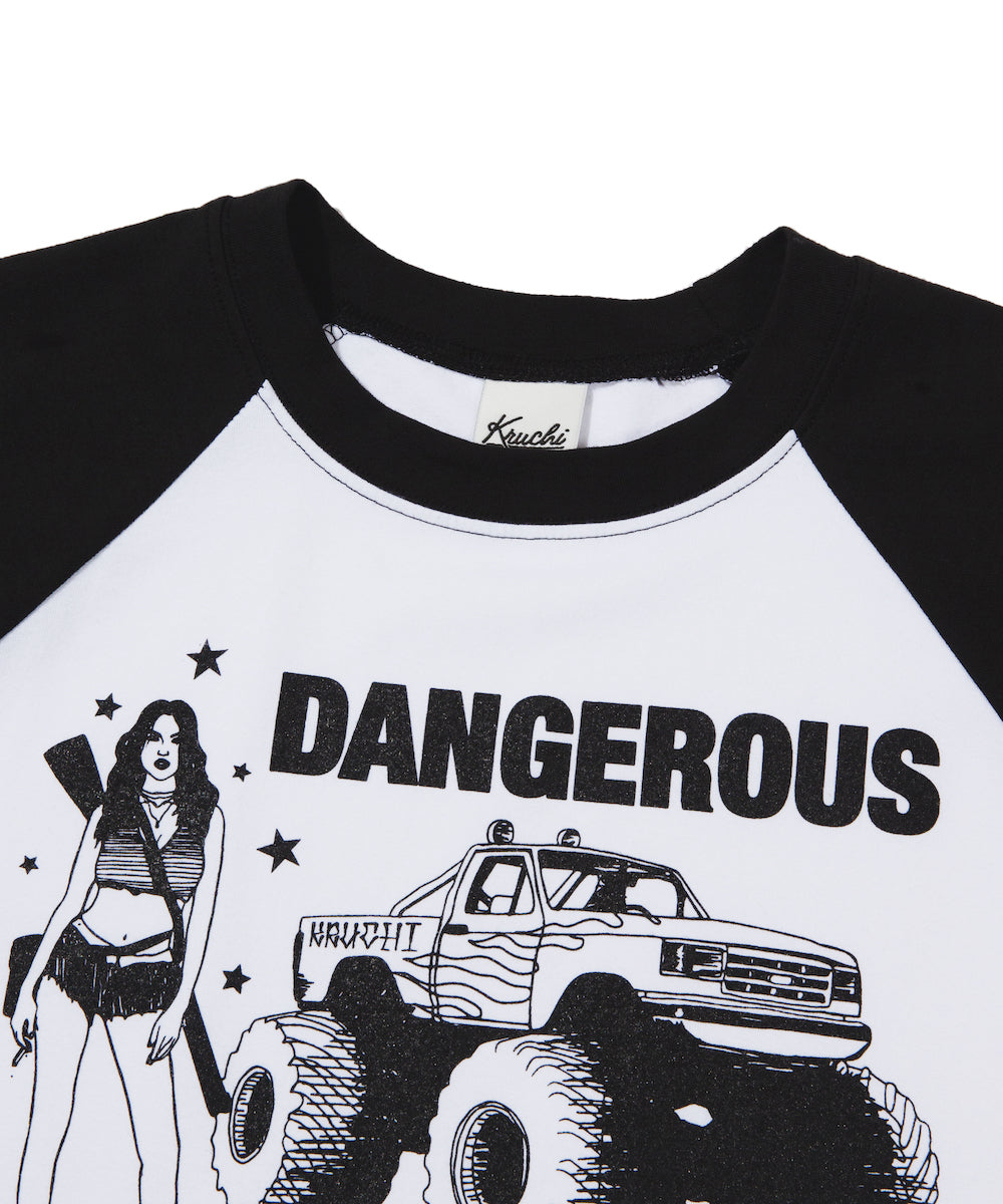 DANGEROUS Raglan long-sleeved T-Shirt WOMENS