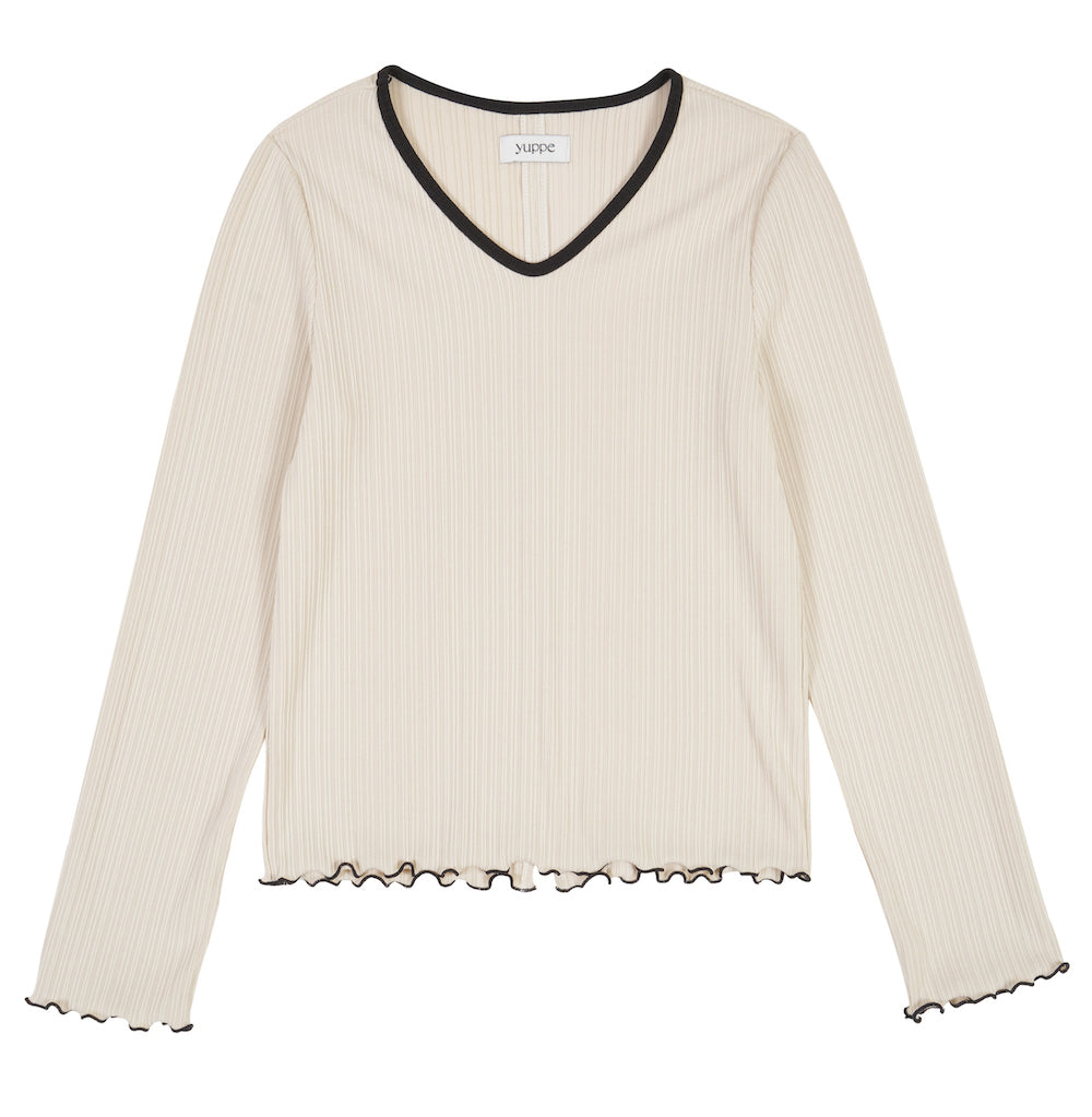 GOLGI SHIRRING T-SHIRT