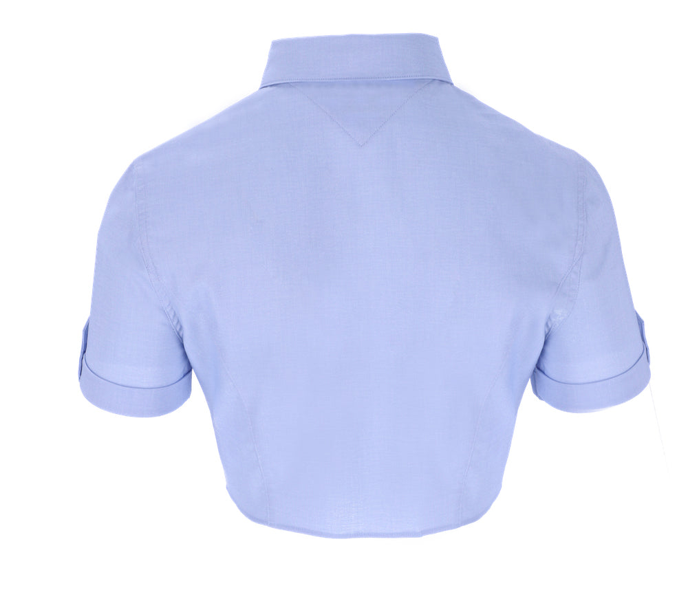 L Signature Symbol embroidered Crop Shirts