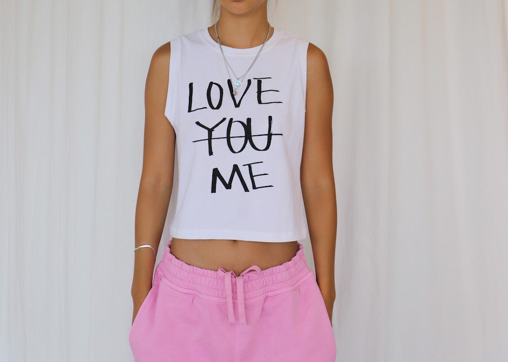 LOVE ME CROP SLEEVELESS