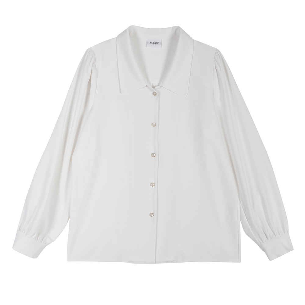 ROUND SHIRRING SHIRT