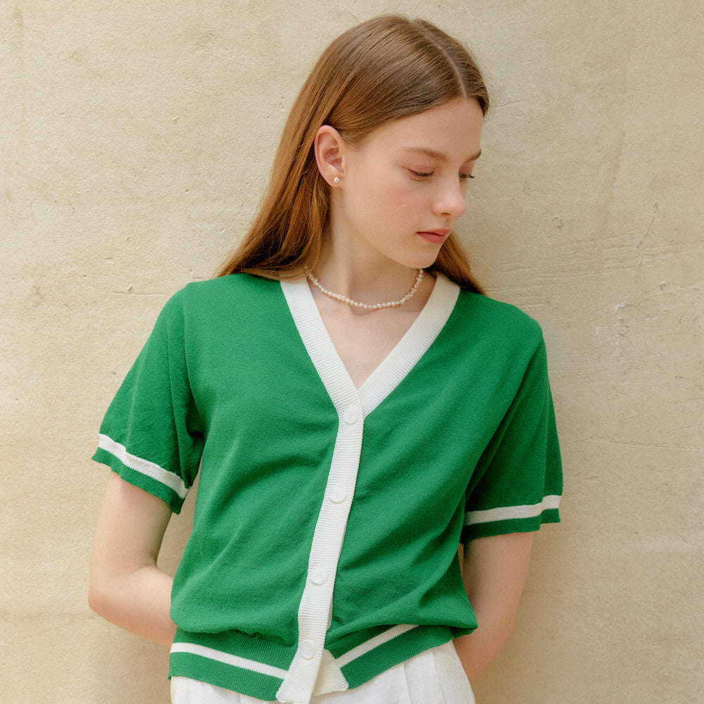 SHORT COLOR CARDIGAN