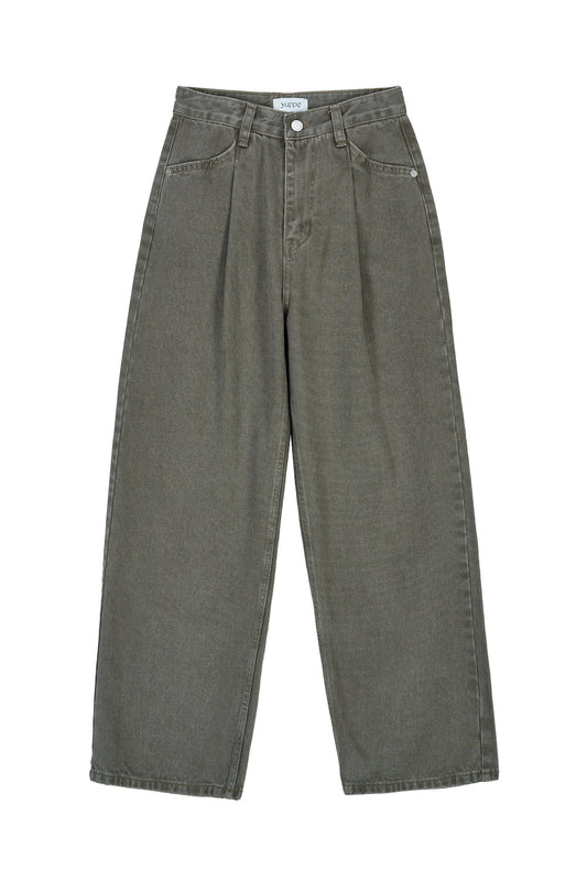 TUCKED COTTON PANTS