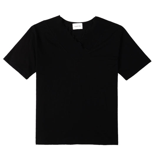 V SHIRRING T-SHIRT