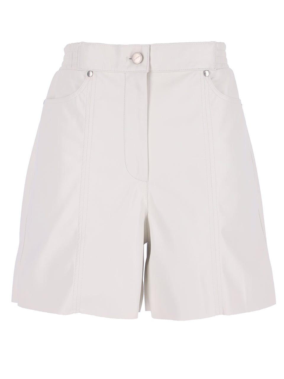 Vegan Leather Banding Half Pants