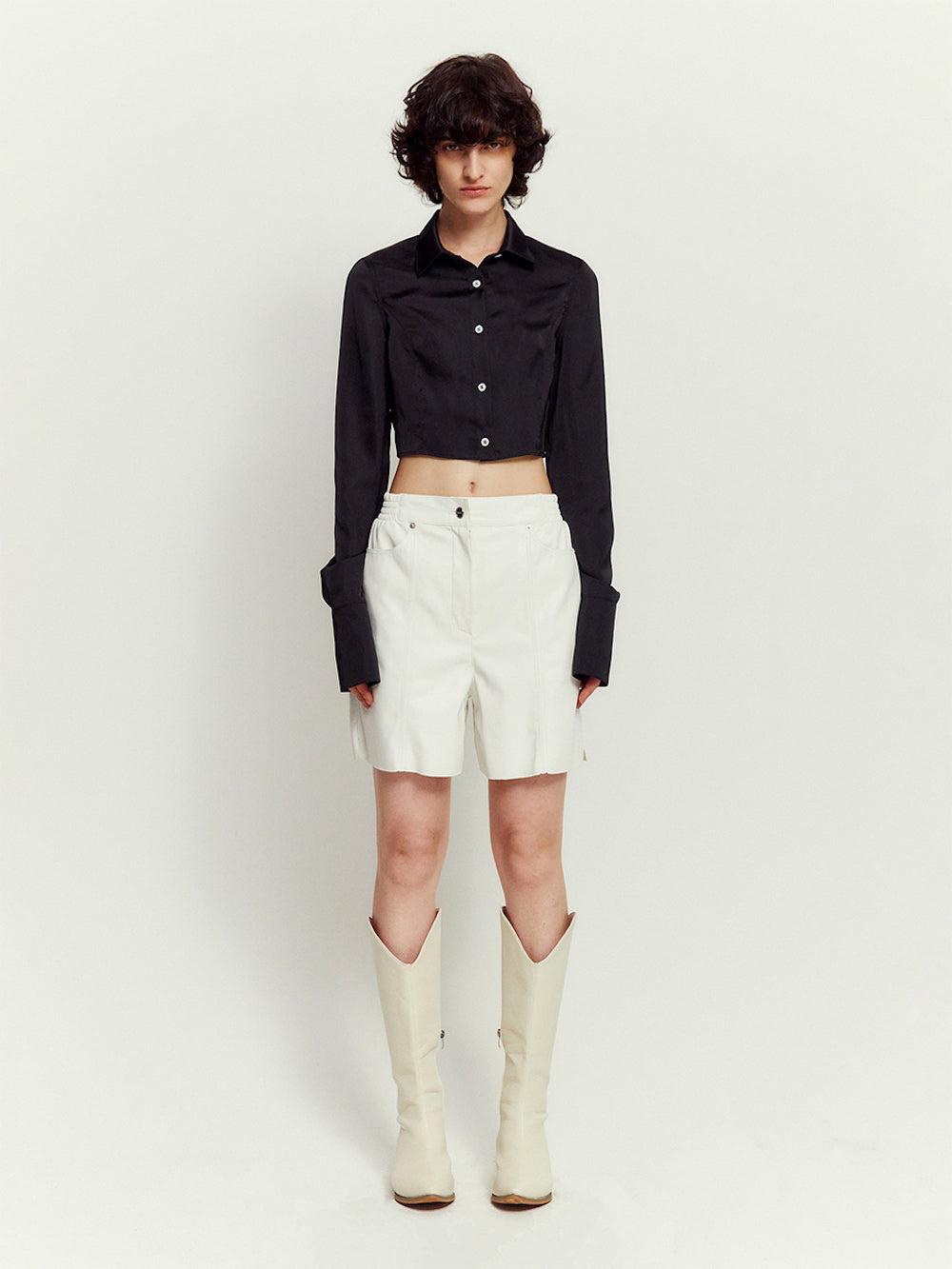 Wide Cuffs Satin Shirts