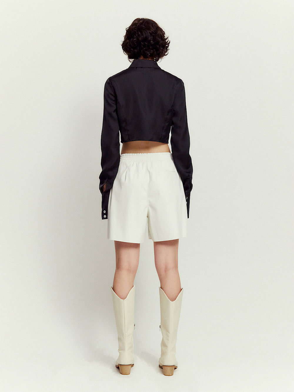 Wide Cuffs Satin Shirts