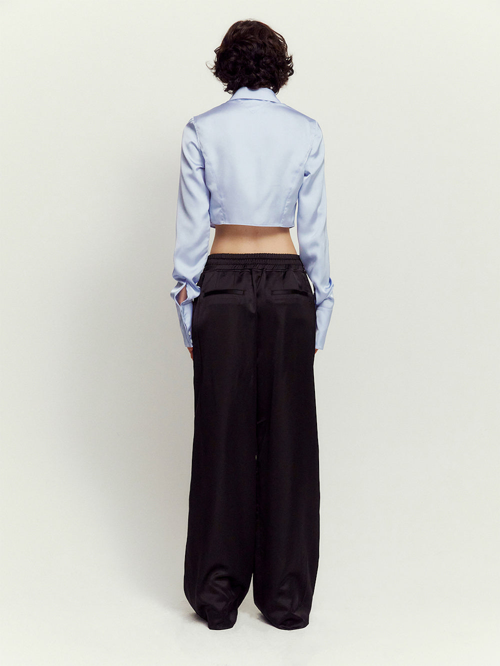 Wide Cuffs Satin Shirts