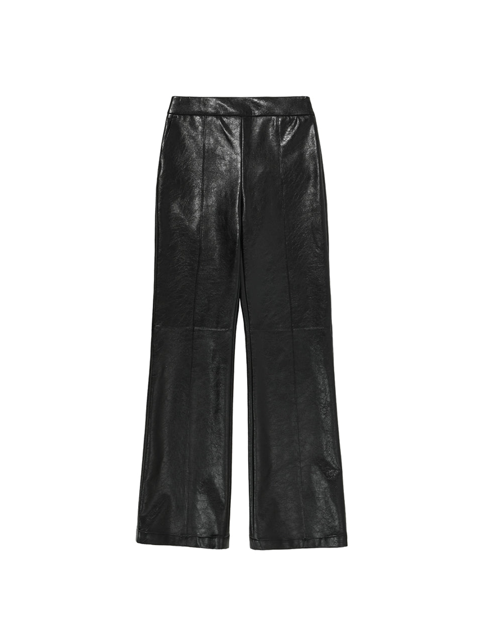 Vegan leather bootcut pants